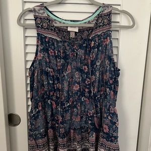 Womens floral flowy tank top